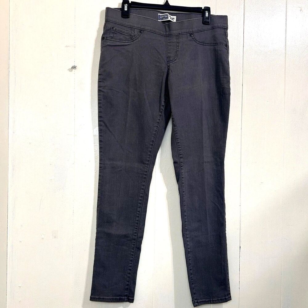 Levi's Signature Women's Mid-Rise Skinny Jeans Size 12 Gray Pull-on Jeans